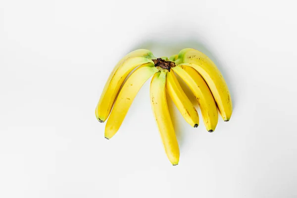 Une Bande Bananes Isolées Banane Pelée Isolée Sur Fond Blanc — Photo