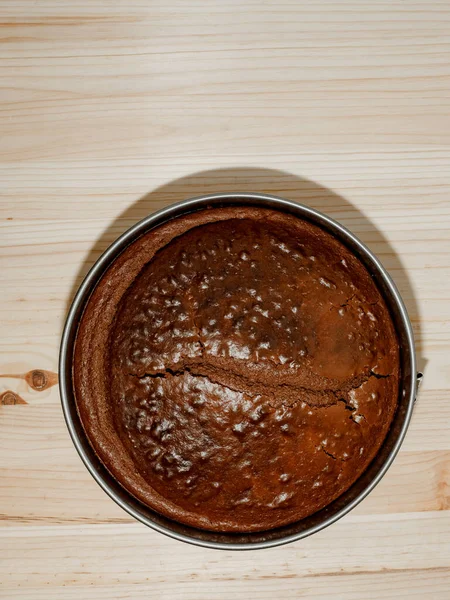 Миска Запеченого Шоколадного Торта — стокове фото