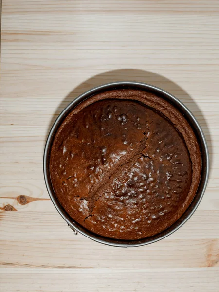 Egy Tál Sült Csokoládé Torta — Stock Fotó