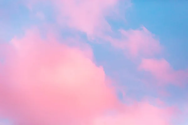 Nuages Roses Dans Ciel Bleu Coucher Lever Soleil — Photo