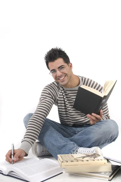 Young Man Studying Home — Stock Photo, Image