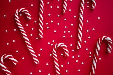 Noel arkaplanda şeker kamışları