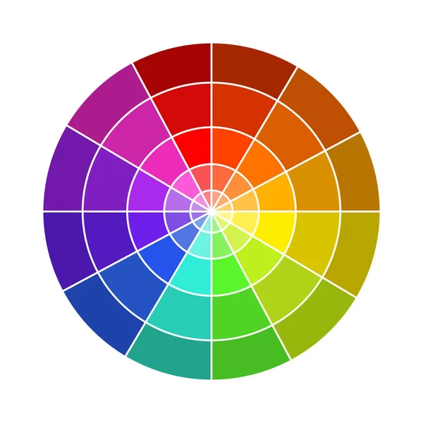 Векторная иллюстрация цветового колеса — стоковый вектор