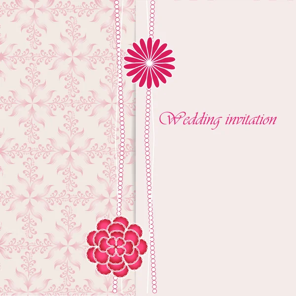 Tarjeta de invitación de boda — Vector de stock