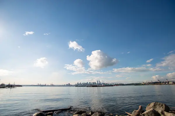 Una Foto Del Centro Vancouver Desde Norte Vancouver Canadá — Foto de Stock