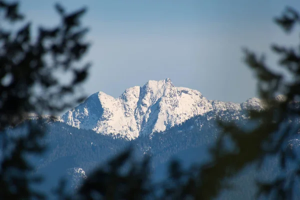 Una Imagen Una Montaña Cubierta Nieve Canadá —  Fotos de Stock