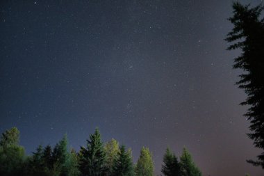 Samanyolu 'nun bir resmi. Valemont BC Kanada