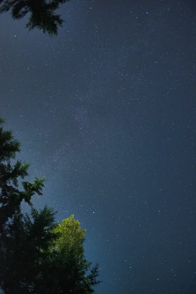 Una Foto Vía Láctea Valemont Canadá — Foto de Stock