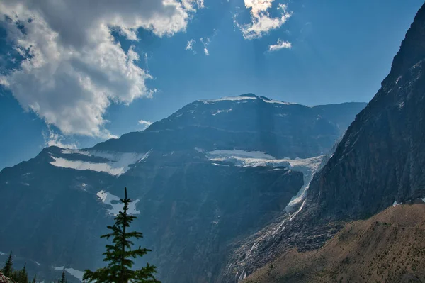 Una Vista Del Glaciar Ángel Edith Cavell Jasper Canadá —  Fotos de Stock