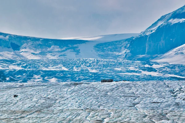 Вид Ледопады Колумбия Айсфилд Ледник Атабаска Канада Лицензионные Стоковые Изображения