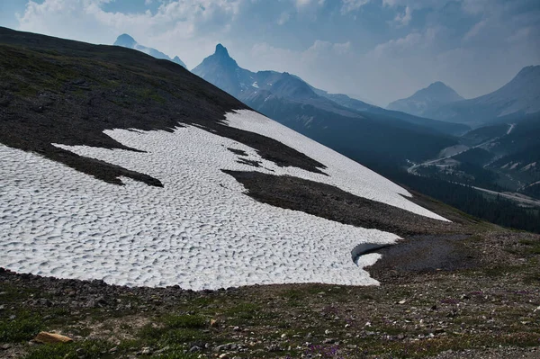Nieve Que Queda Parker Ridge Área Columbia Icefield Canadá —  Fotos de Stock