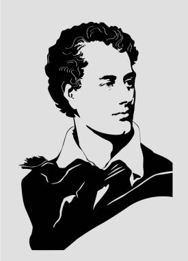 Lord George Gordon Byron. Literature, Poetry. England, the British Empire. clipart