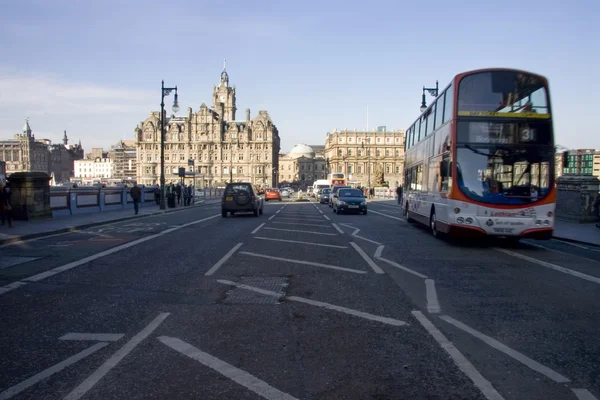 Traffico sulla città di Edimburgo — Foto Stock