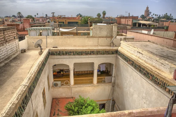 Riad, velký výhled, Marrakech, Maroko — Stock fotografie