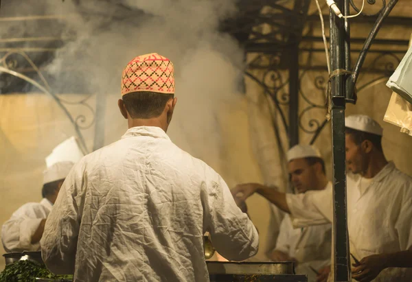 Djemaa el fna matstånd — Stockfoto