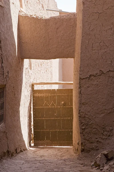 Ksar ΑΙΤ ben haddou ξύλινη πόρτα — Φωτογραφία Αρχείου