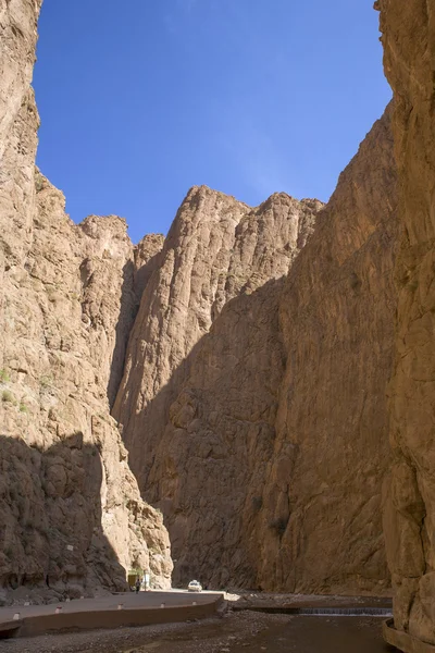 Todgha 峡谷，峡谷在高阿特拉斯山脉，摩洛哥 — 图库照片