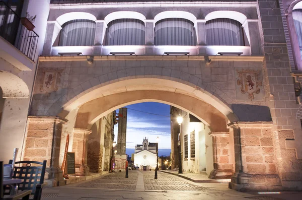 Peso Arco iluminado por luces led, España — Foto de Stock