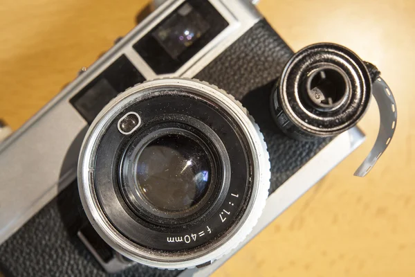 Antik önkéntelen fényképezőgép, a film tekercs — Stock Fotó