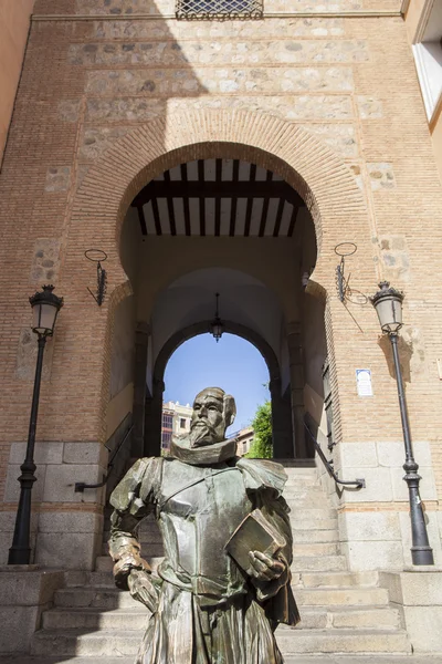 Yazar Cervantes heykel, Toledo, İspanya — Stok fotoğraf