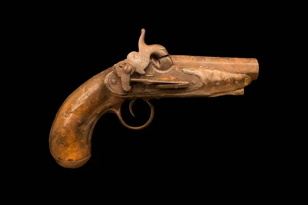 Малага Испания Сентября 2018 Маленький Редкий Карманный Пистолет Flintlock Век — стоковое фото