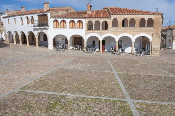 Impressive Square Garrovillas Alconetar Caceres Extremadura Spain Declared Monument National — Stock Photo, Image
