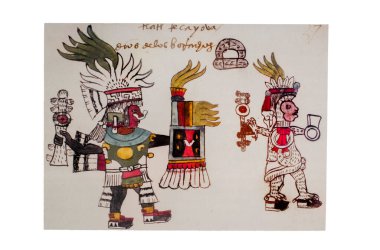Tlaltecayouatl book at Codex Tudela, 16th-century Aztec codex. Museum of the Americas, Madrid, Spain clipart