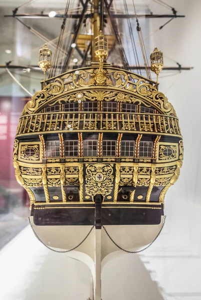 Lisbon Portugal March 1St 2020 Principe Veira Warship Stern 1774 — Stock Photo, Image