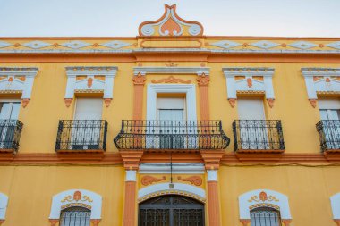 Banos de Montemayor burjuva mimarisi. Güzel Ambroz Vadisi Köyü, Caceres, Extremadura, İspanya