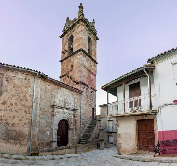 Kirche Santa Maria Asuncion Von Banos Montemayor Schönes Dorf Ambroz — Stockfoto