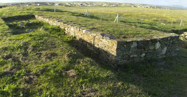 Porta Praetoria Vid Caceres Viejo Roman Camp Extremadura Spanien — Stockfoto