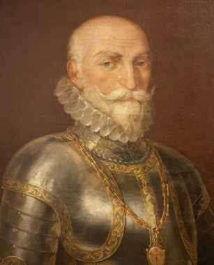 Alvaro de Bazan, 1st Marquis of Santa Cruz Portrait. Painted by Rafael Tegeo Diaz in 1828. Museo Naval, Madrid clipart