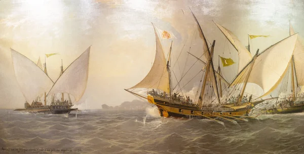 Antonio Barcelo Harcol Algériai Kalózok Ellen 1738 Ban Angel Cortellini — Stock Fotó