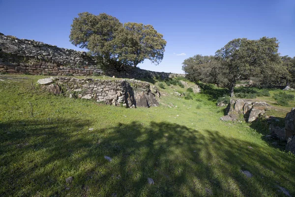 Stanowisko Archeologiczne Tamusia Botija Caceres Extremadura Fosy Zachodnia Hispano Celtycka — Zdjęcie stockowe