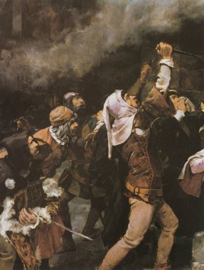 Orta Çağ 'da Toledo şehrinde Yahudi katliamı gerçekleştirildi. 1887 'de Vicente Cutanda y Toraya tarafından yapılmış. MBA Zaragoza