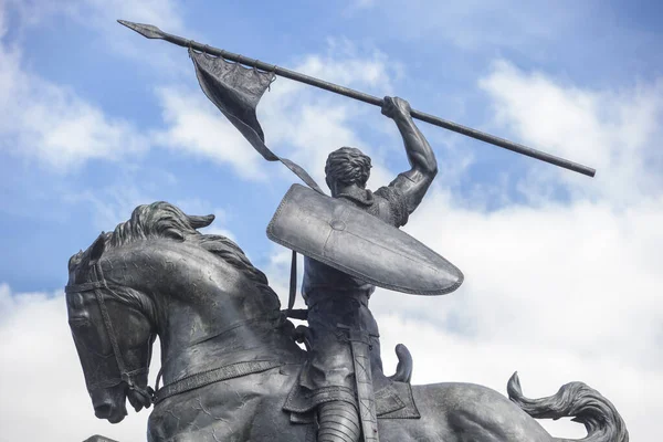 Siviglia Spagna Settembre 2020 Statua Equestre Cid Campeador Scolpita Anna — Foto Stock