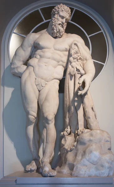 Cadiz Spanien Mai 2019 Hercules Farnese Marmorstatue Replik Einer Römischen — Stockfoto