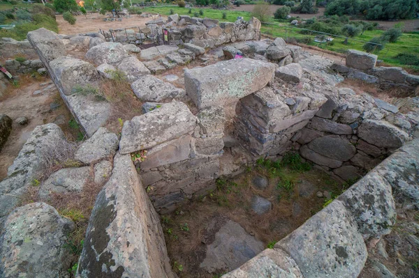 Hijovejo Archeologische Site Hoofdkamer Versterkte Romeinse Behuizing Granieten Dak Quintana — Stockfoto