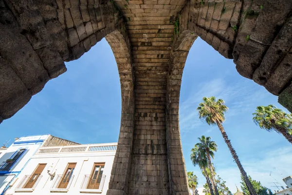 Intrados Arche Romaine Trajan Porte Accès Monumentale Ancienne Émérite Auguste — Photo