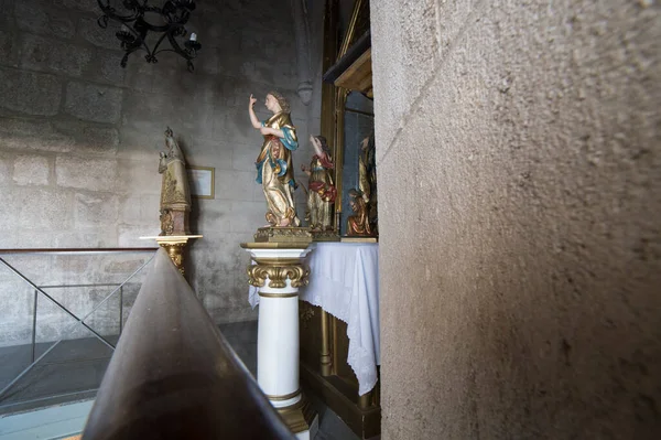 Merida Hiszpania Lutego 2021 Posągi Świętych Bazyliki Santa Eulalia Merida — Zdjęcie stockowe