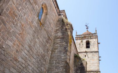 Acebo, beautiful little town in Sierra de Gata, Caceres, Extremadura, Spain. Parish church of Nuestra Senora de los Angeles