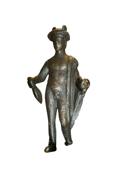 Badajoz Spain November 2017 Bronze Hermes Statuette Known Mercury Roman — Stock Photo, Image