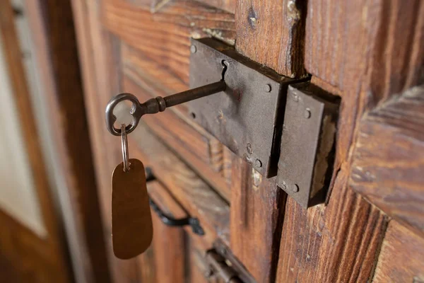 Kırsal Oda Anahtarı Asma Etiketi Kırsal Turizm Kavramı — Stok fotoğraf