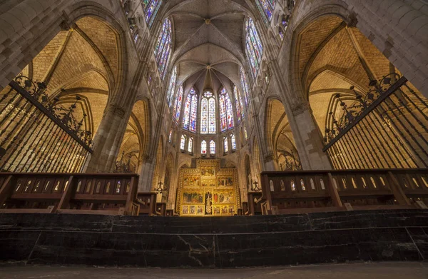 Leon Spanyol Juni 2019 Altar Katedral Leon Juga Disebut Rumah — Stok Foto