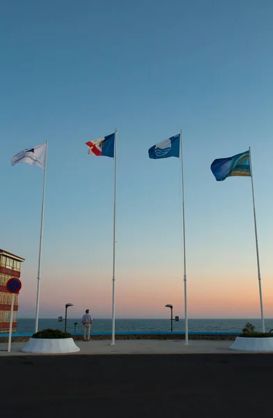 Älterer Mann Kreisverkehr Donana Beach Matalascanas Costa Luz Küste Huelva — Stockfoto