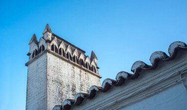 El Marco Baca. Portekiz sınırına yakın geleneksel mimari. La Codosera bölgesi, Extremadura, İspanya