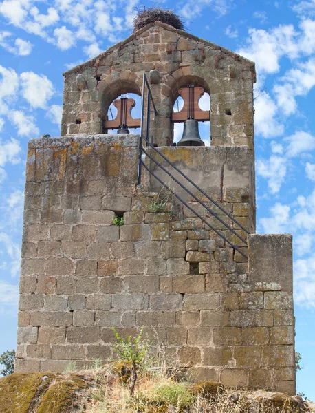 Odizolowana Dzwonnica Aceituna Wiejska Wioska Dolinie Algon Caceres Extremadura Hiszpania — Zdjęcie stockowe