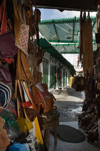 Moroccan leather crafts — Stock Photo, Image