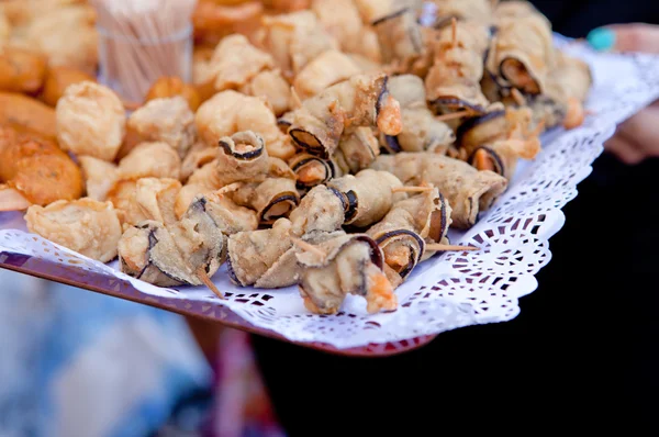 Lindade stekt aubergine — Stockfoto