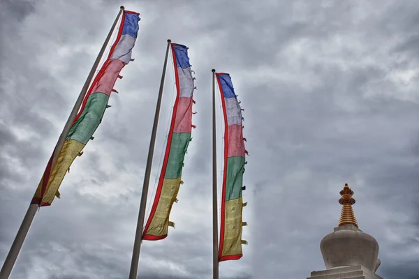 Vlajky chrámu — Stock fotografie